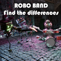 The Robot Band - Find the differences Game