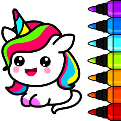 Baby Unicorn Coloring Book Game