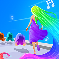 Rainbow Hair Music Run Game
