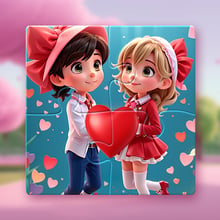 Valentine Couple Jigsaw Puzzles. Game