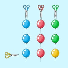 Balloons and Scissors Game