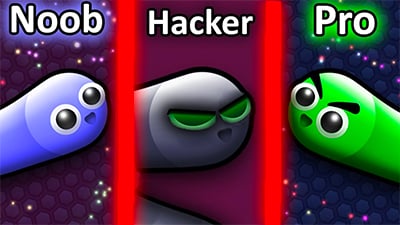Slither.io - Noob contre Hacker contre Pro