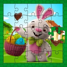 Easter Bunny Eggs Jigsaw Game